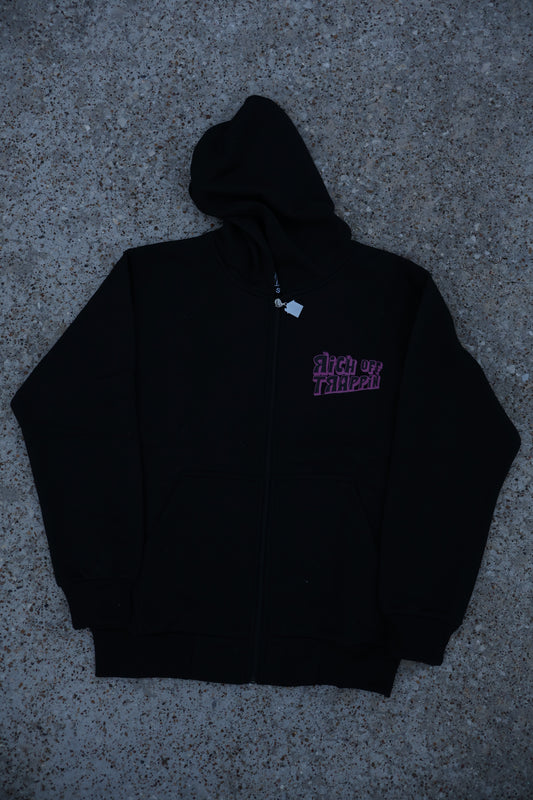 Rich Off Trappin Jacket Black/Pink